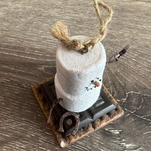 S'mores Midwest Christmas Tree Ornament Horseshoe Snowman Marshmallow - Picture 4 of 7